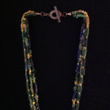 Ancient Roman Beads 3 Strand Necklace