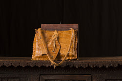 Camel Studded Alligator Bag