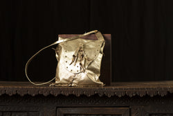 Gold Metallic Leather Bag