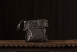 Black and Bronze Leather Bag with Studs
