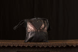 Black and Bronze Leather Bag with Studs