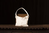 Cream Leather Bag with Large Crystal Detail