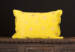 Antique Linen Hand Stamped Pillow